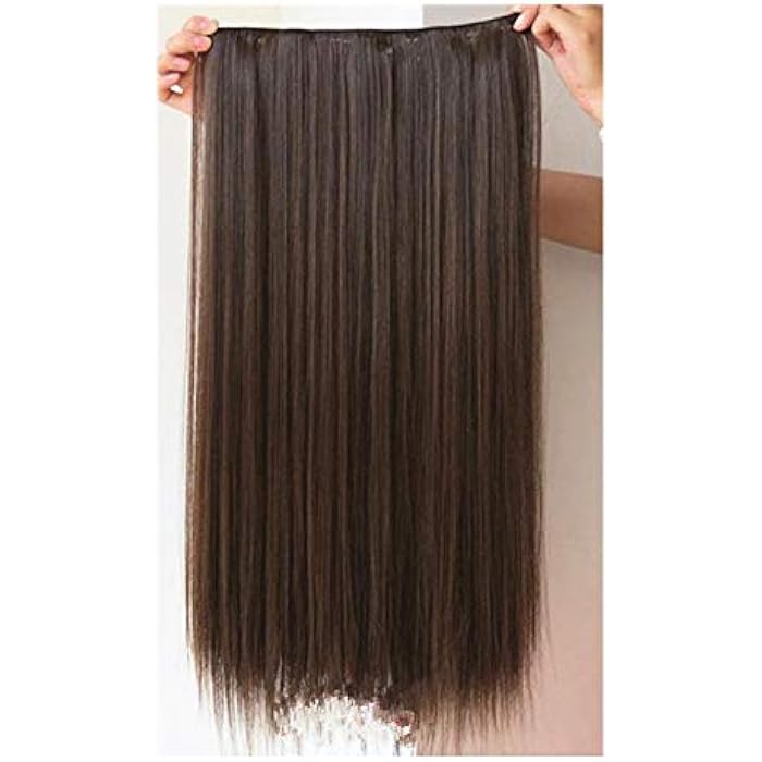 DILLARDS 60Cm Brown Secret Halo Hair Extensions Long Straight Hidden Hair Extension Synthetic Hairpieces For Women Heat Resistant Fiber - Image 3